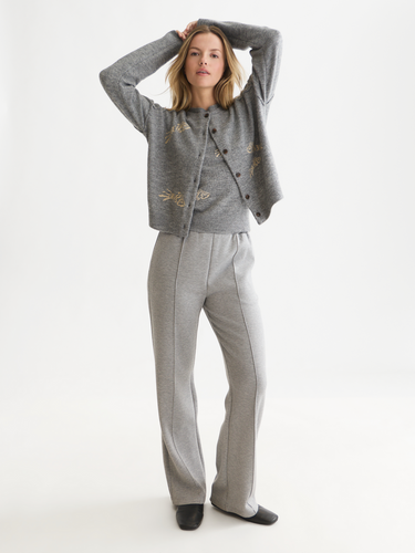CARDIGAN FEMME CREW GRIS GRIS
