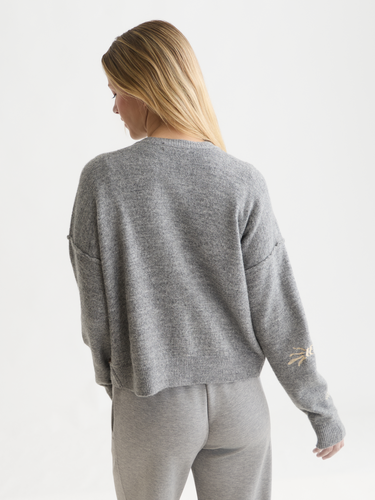 CARDIGAN FEMME CREW GRIS GRIS