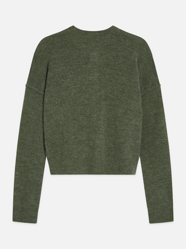 CARDIGAN FEMME FUZZY RELAXED VERT VERT