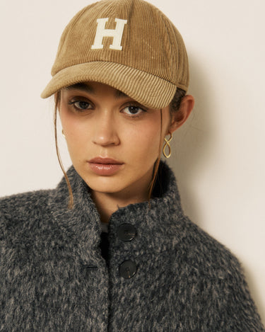 Casquette Hartford Cap velours côtelé kaki – vue 4