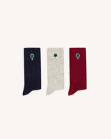 CHAUSSETTES SPORT SOCKS X3 KNIT MARINE MARINE