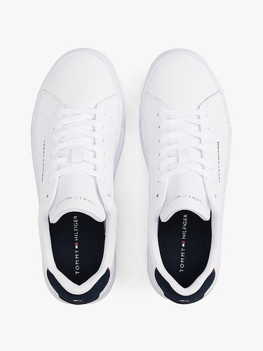 CHAUSSURES HOMME TH COURT LTH DETAIL BLANC BLANC