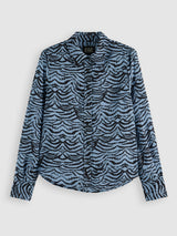CHEMISE FEMME PRINTED RELAXED BLEU BLEU