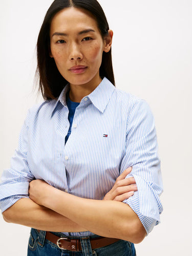 CHEMISE FEMME ESS POPLIN REGULAR CIEL CIEL