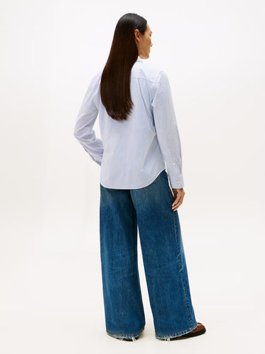 CHEMISE FEMME ESS POPLIN REGULAR CIEL CIEL