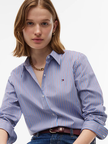 CHEMISE FEMME POPLIN REGULAR BLEU BLEU
