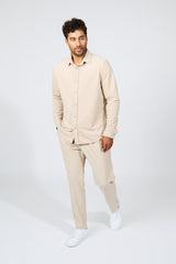 CHEMISE HOMME JEAN VILLA BEIGE BEIGE