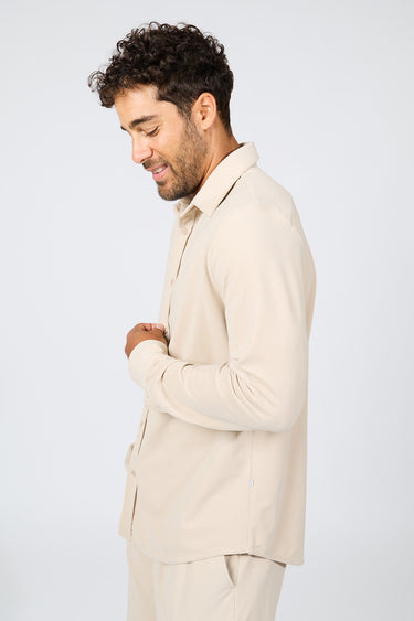 CHEMISE HOMME JEAN VILLA BEIGE BEIGE