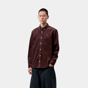 CHEMISE HOMME MADISON CORD BORDEAUX BORDEAUX
