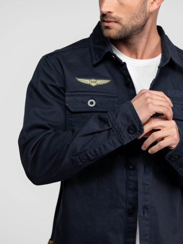 CHEMISE HOMME JEFFBULL BULL DENIM MARINE MARINE