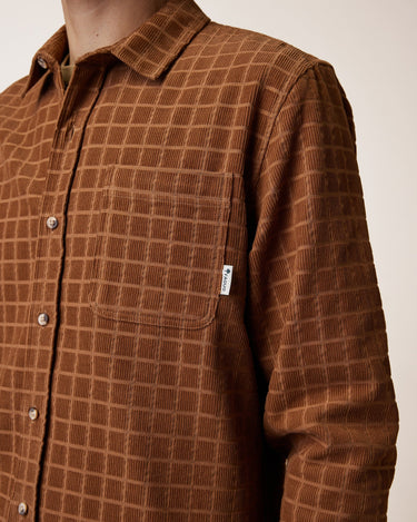 CHEMISE HOMME SIGNY WOVEN COGNAC COGNAC