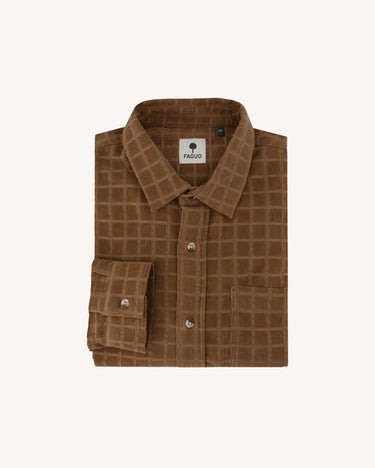 CHEMISE HOMME SIGNY WOVEN COGNAC COGNAC