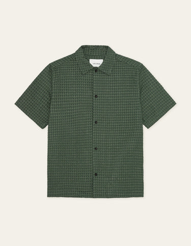 CHEMISE HOMME CHECK SEERSUCKER VERT VERT