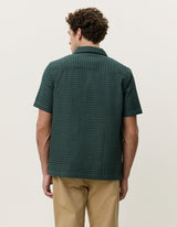 CHEMISE HOMME CHECK SEERSUCKER VERT VERT