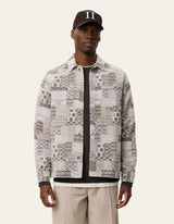 CHEMISE HOMME LAYTON PATCHWORK JACQUARD BEIGE BEIGE