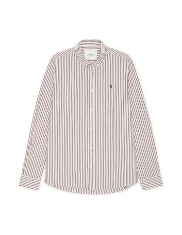 CHEMISE HOMME LIGHT OXFORD STRIPED ROUGE ROUGE