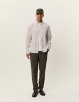 CHEMISE HOMME LIGHT OXFORD STRIPED ROUGE ROUGE