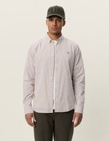 CHEMISE HOMME LIGHT OXFORD STRIPED ROUGE ROUGE