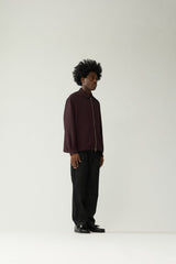 CHEMISE HOMME ZIP UP BORDEAUX BORDEAUX