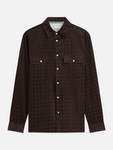 CHEMISE HOMME CORDUROY CHECKED RELAXED MARRON MARRON