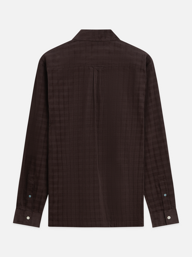 CHEMISE HOMME CORDUROY CHECKED RELAXED MARRON MARRON