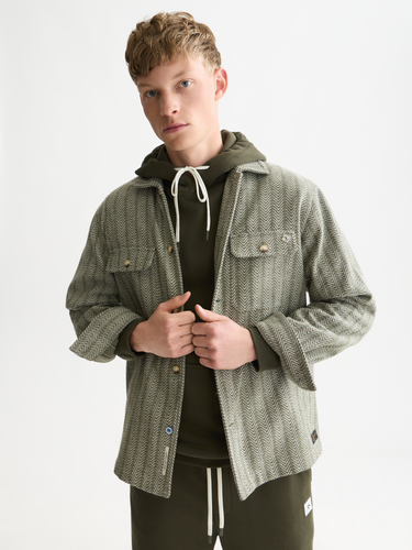 CHEMISE HOMME JACQUARD RELAXED VERT VERT