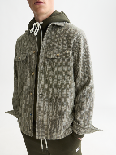 CHEMISE HOMME JACQUARD RELAXED VERT VERT