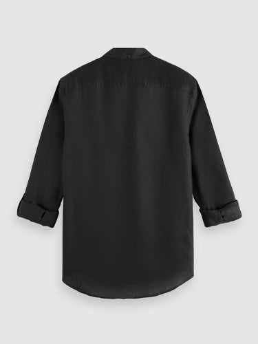 CHEMISE HOMME LINEN SHIRT NOIR NOIR