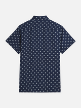 CHEMISE HOMME PRINTED LINEN MARINE MARINE