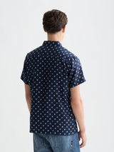 CHEMISE HOMME PRINTED LINEN MARINE MARINE