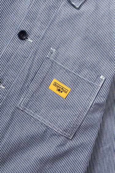 CHEMISE HOMME HICKORY CHORE BLANC BLEU BLANC BLEU