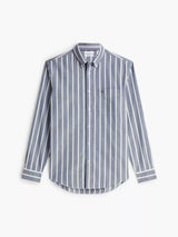 CHEMISE HOMME FLANNEL STRIPE RF SH MARINE MARINE