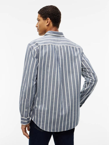 CHEMISE HOMME FLANNEL STRIPE RF SH MARINE MARINE