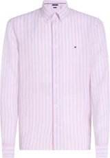 CHEMISE HOMME LINEN ESSENTIAL STRI ROSE ROSE
