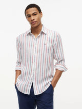 CHEMISE HOMME LINEN ROUGE ROUGE