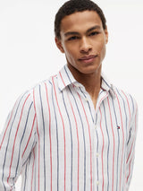 CHEMISE HOMME LINEN ROUGE ROUGE
