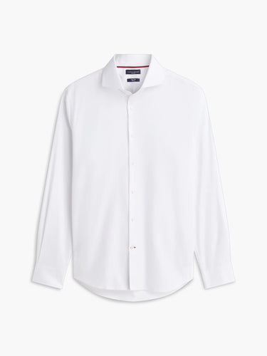 CHEMISE HOMME NY FLEX COLLAR DOBBY BLANC BLANC