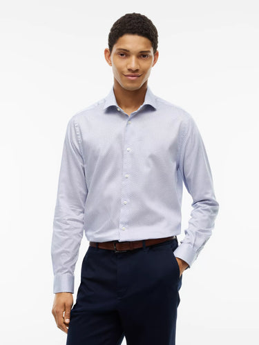 CHEMISE HOMME NY FLEX COLLAR TWILL BLEU BLEU