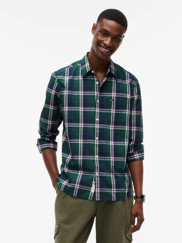 CHEMISE HOMME REG POPLIN PATTE VERT VERT