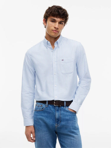 CHEMISE HOMME REG STRIPE OXFORD BLEU BLEU