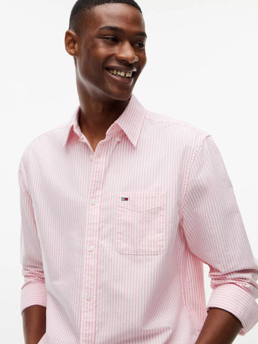 CHEMISE HOMME REG STRIPE OXFORD ROSE ROSE