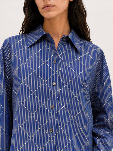 CHEMISIER FEMME CHARM BLEU BLEU