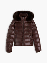 DOUDOUNE FEMME GLOSS DOWN FITTED MARRON MARRON