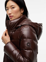 DOUDOUNE FEMME GLOSS DOWN FITTED MARRON MARRON
