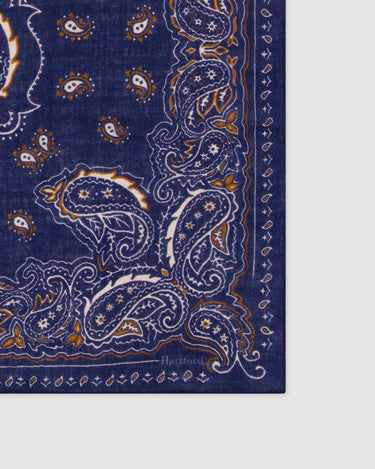 Foulard Hartford Bandana Paisley laine marine – vue 2