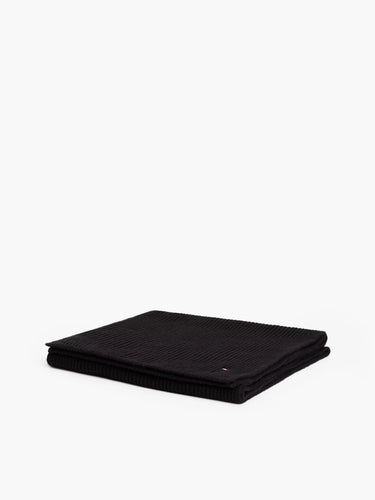 ECHARPE TH FLAG PIMA COTTON NOIR NOIR