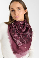 FOULARD FEMME BANDANA BURGUNDY BURGUNDY
