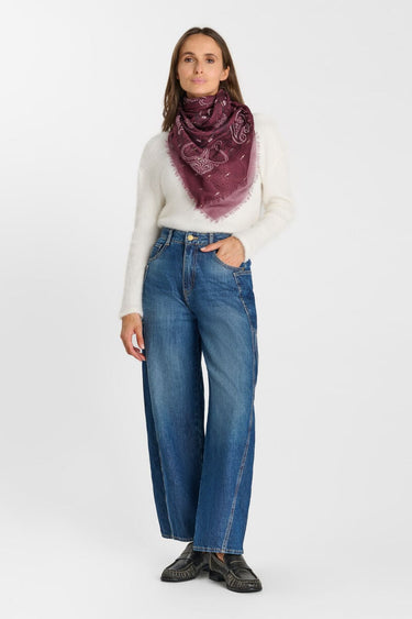 FOULARD FEMME BANDANA BURGUNDY BURGUNDY