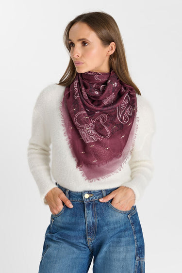 FOULARD FEMME BANDANA BURGUNDY BURGUNDY