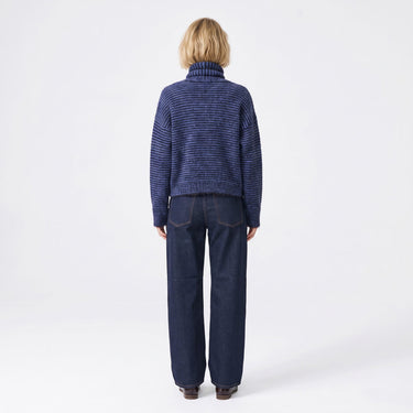 Cardigan Artlove Anaura écharpe intégrée bleu – vue 3